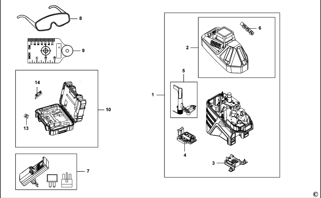 Stanley FMHT1-77416 Type 1 Crossline Laser Spare Parts