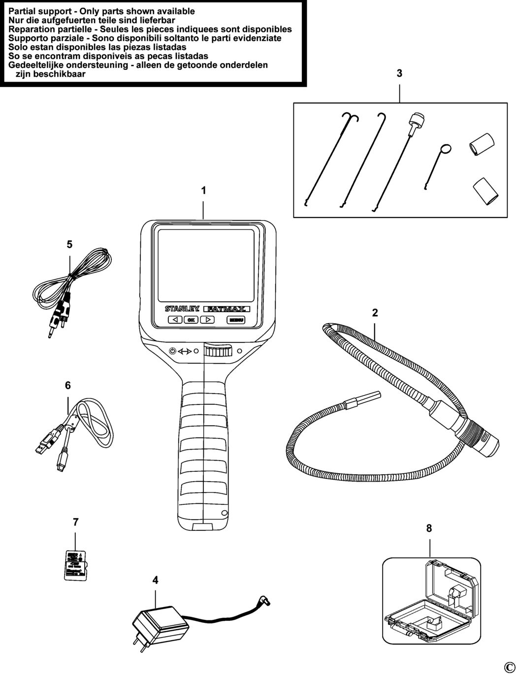 Stanley FMHT0-77421 Type 1 Inspection Camera Spare Parts