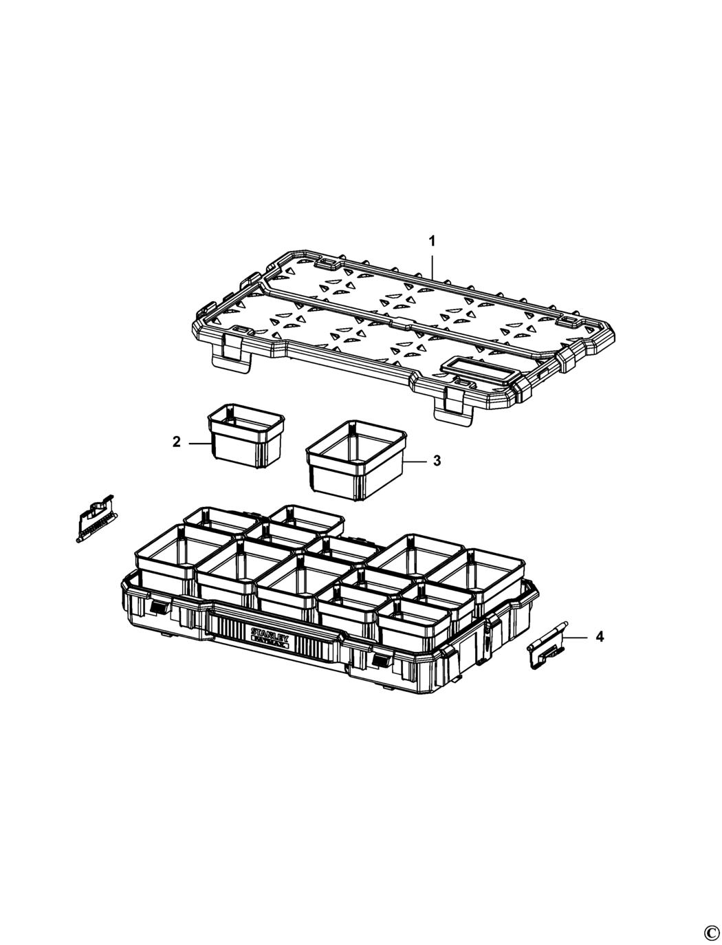 Stanley FMST1-75779 Type 1 Organiser Spare Parts