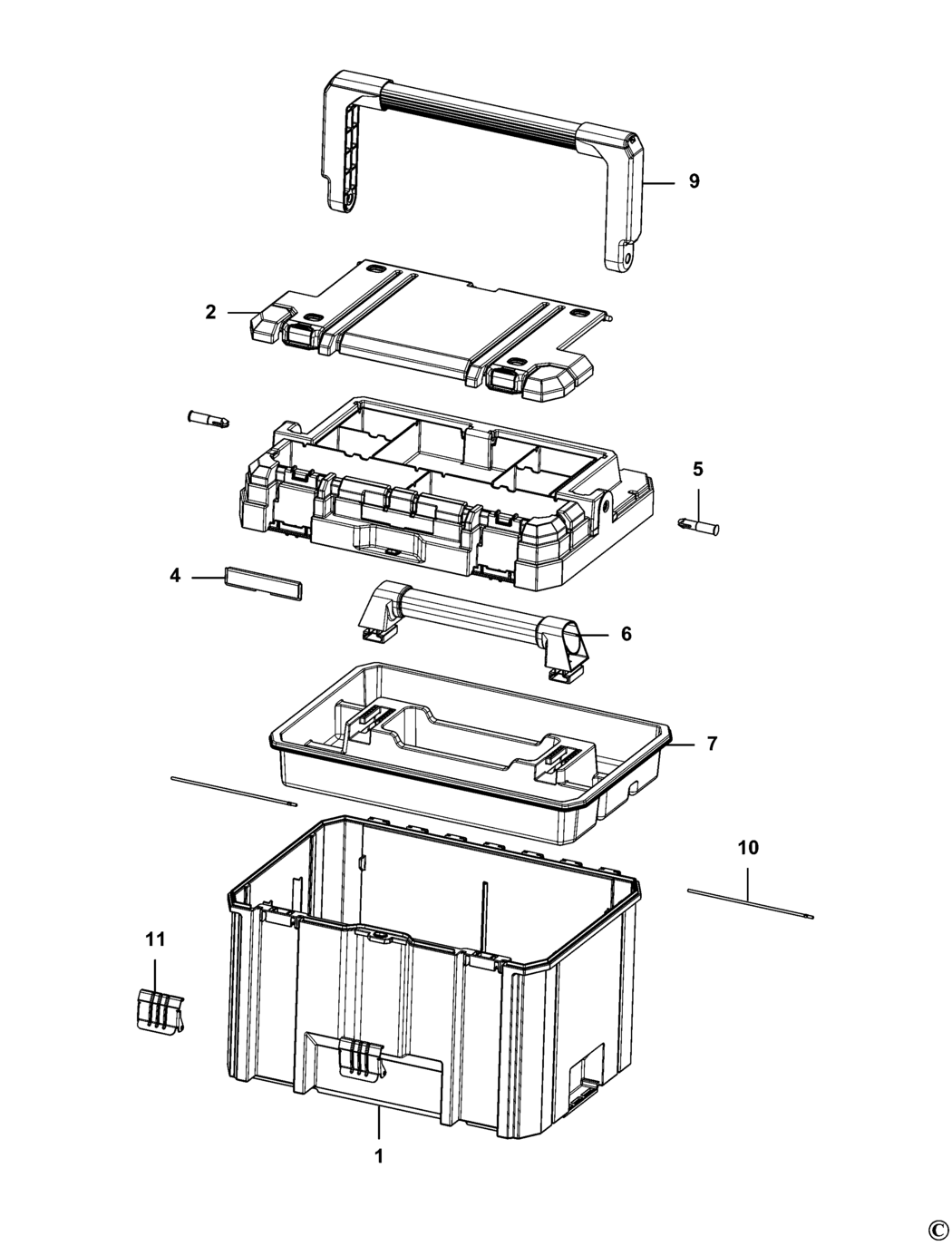 Stanley FMST1-75796 Type 1 Workbox Spare Parts