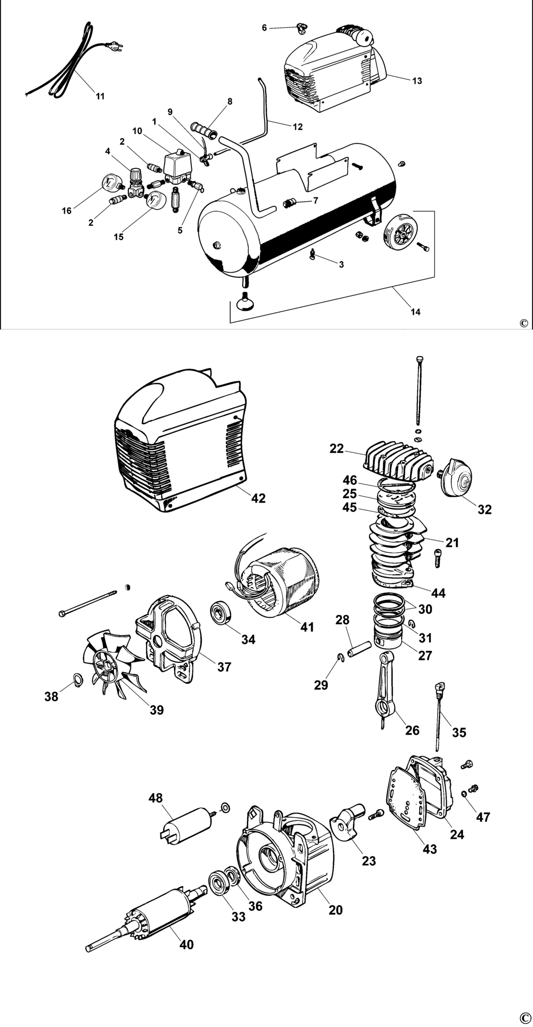 Bostitch C50 Type REV A Compressor Spare Parts