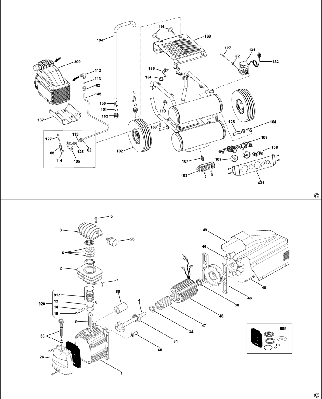 Bostitch BTFP02043 Type Rev 1 Compressor Spare Parts