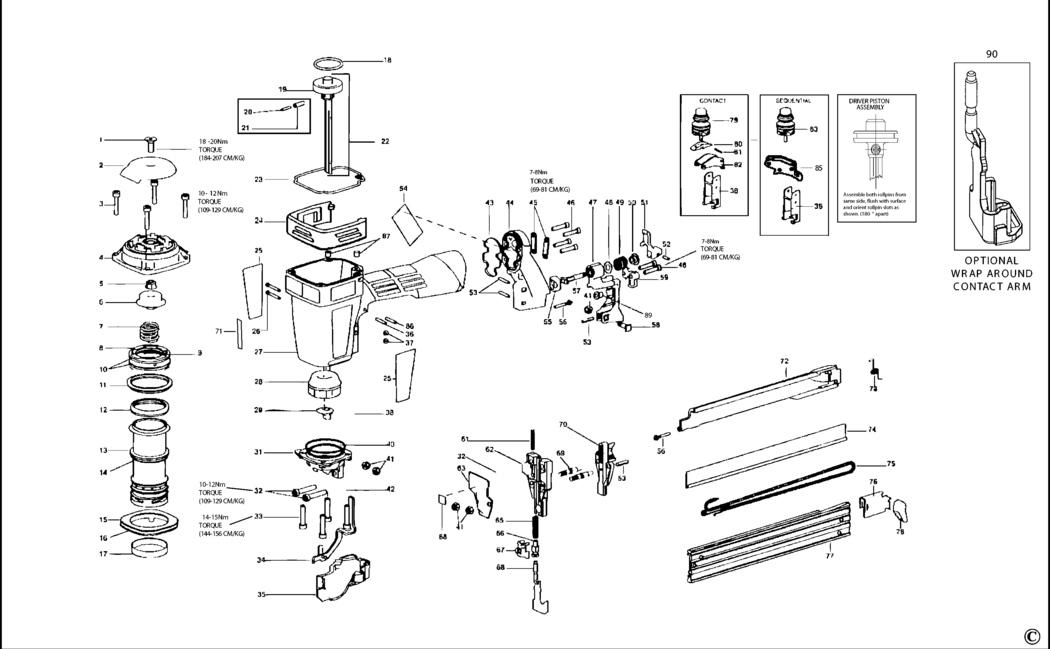 Bostitch 765S4-1E Type REV A Stapler Spare Parts