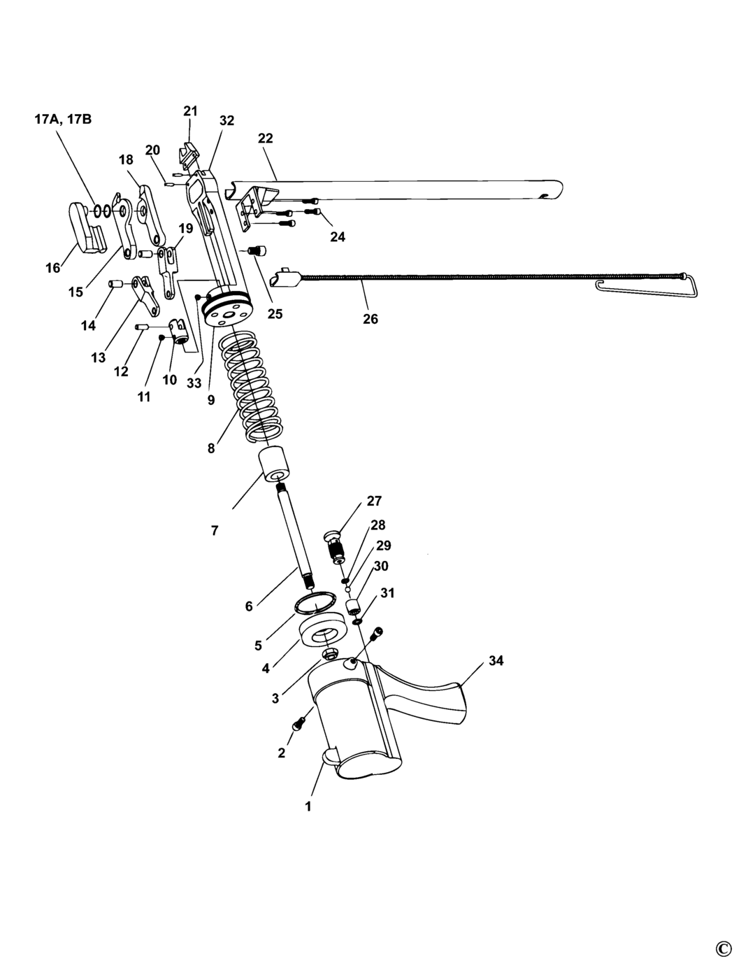 Bostitch TR201 Type REV A Ringer Spare Parts