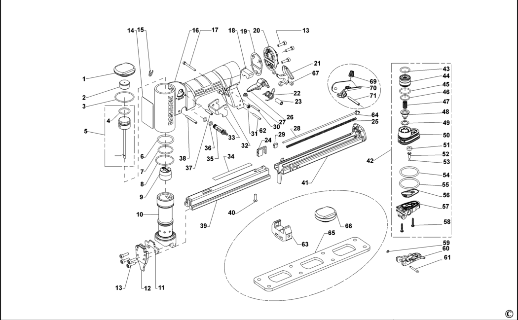 Bostitch 21697B-E Type REV A Stapler Spare Parts