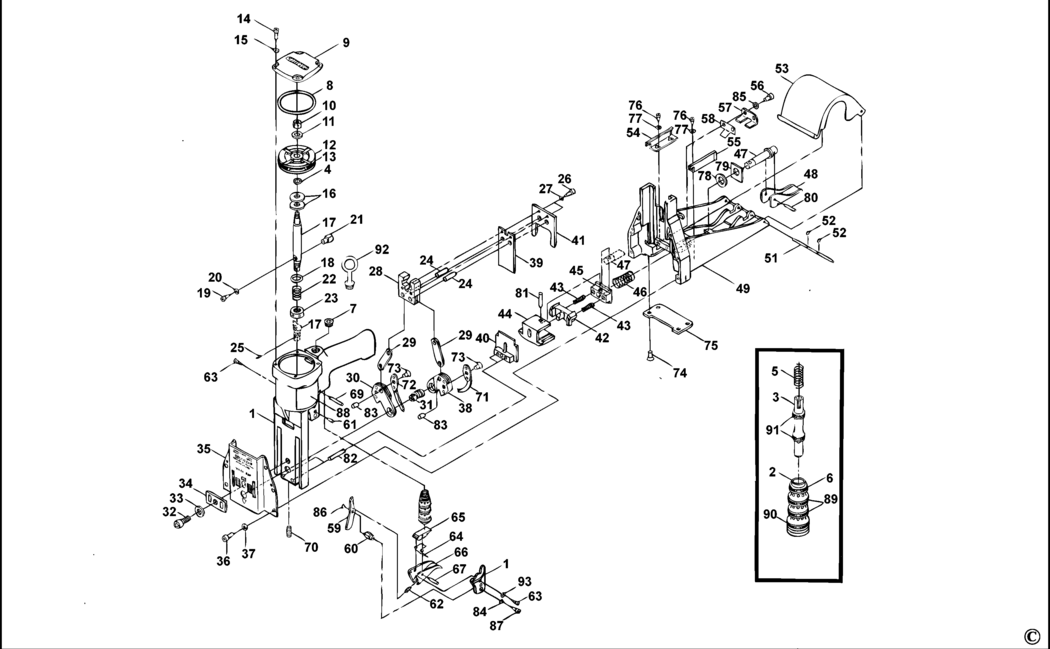 Bostitch D60ADC Type REV A Stapler Spare Parts