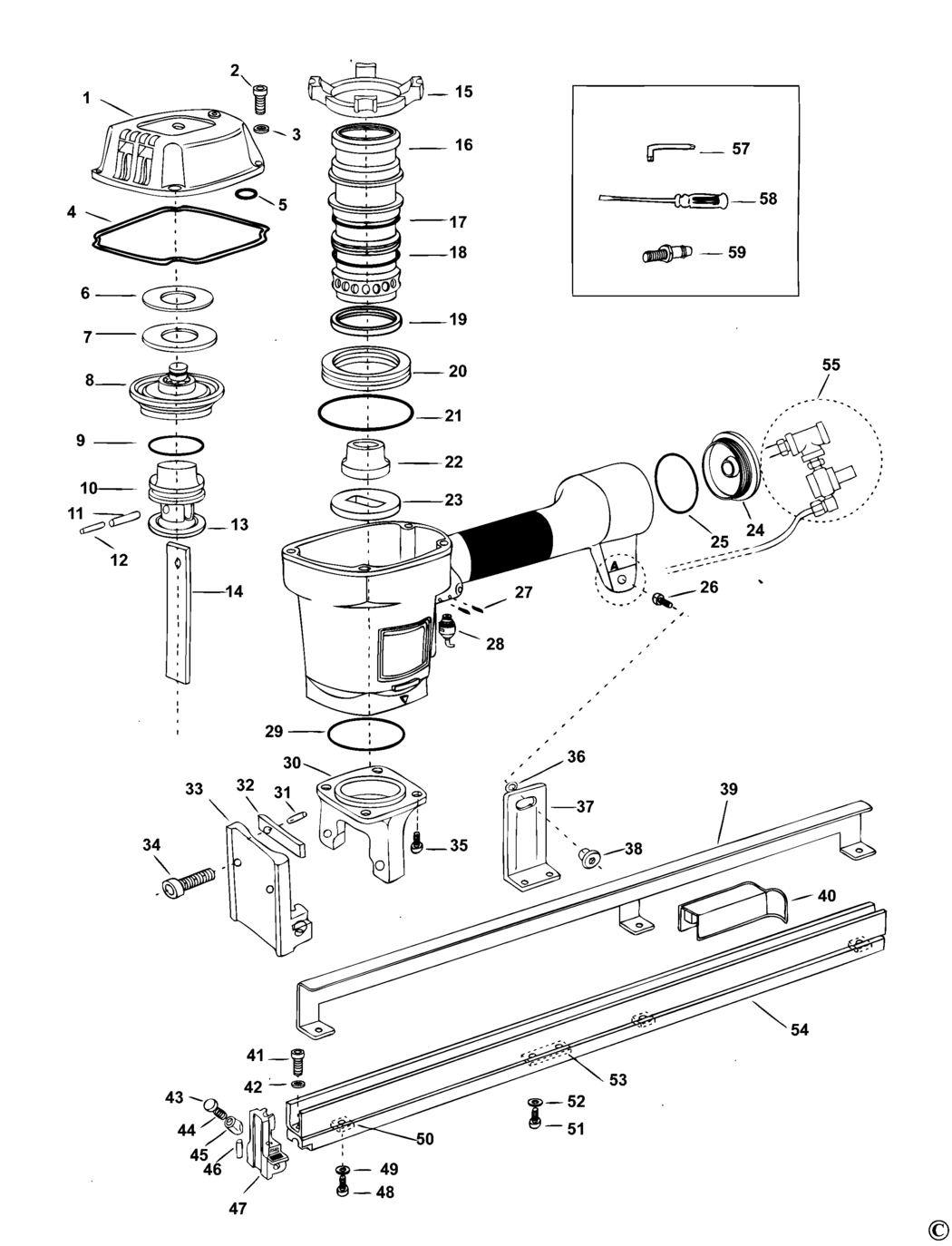 Bostitch F94E SERIES Type REV A Stapler Spare Parts