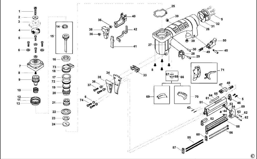 Bostitch S3297 Type REV 0 Stapler Spare Parts