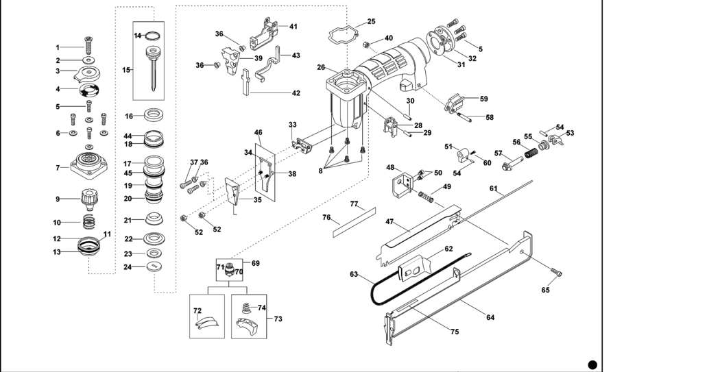 Bostitch S32SLLM Type REV 0 Stapler Spare Parts