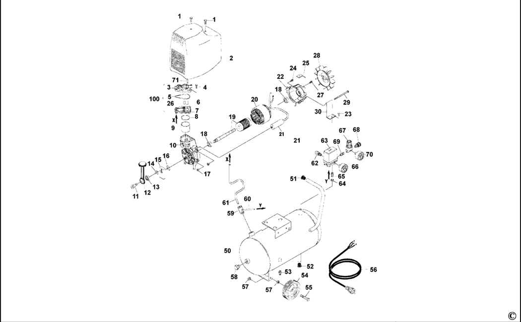 Bostitch SFC24OL-E Type REV 0 Compressor Spare Parts