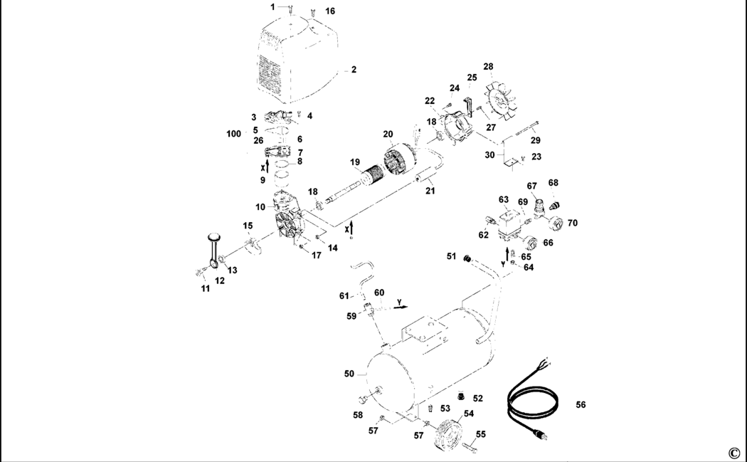 Bostitch SFC50OL-E Type REV 0 Compressor Spare Parts