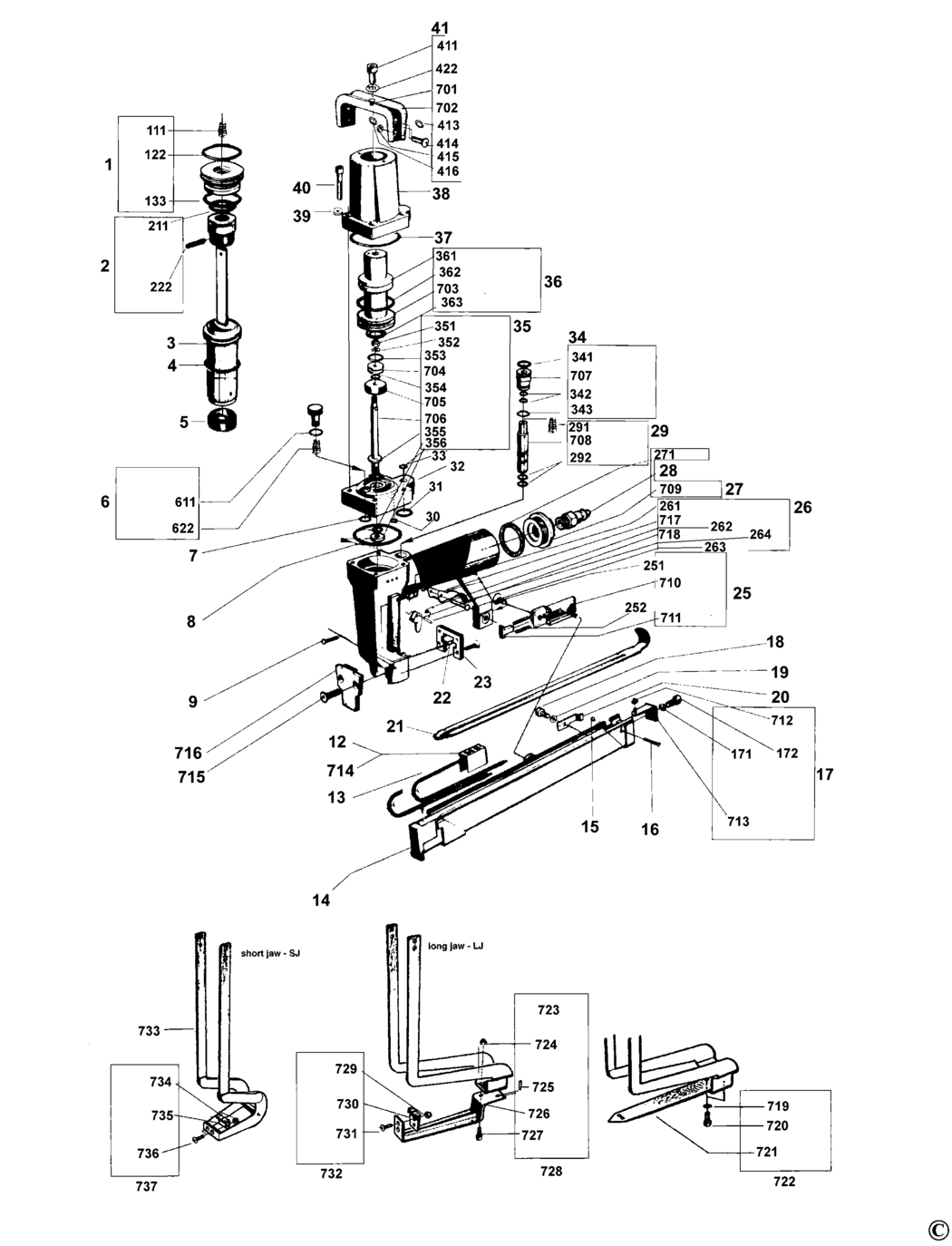 Bostitch L100160 Type REV 0 Stapler Spare Parts