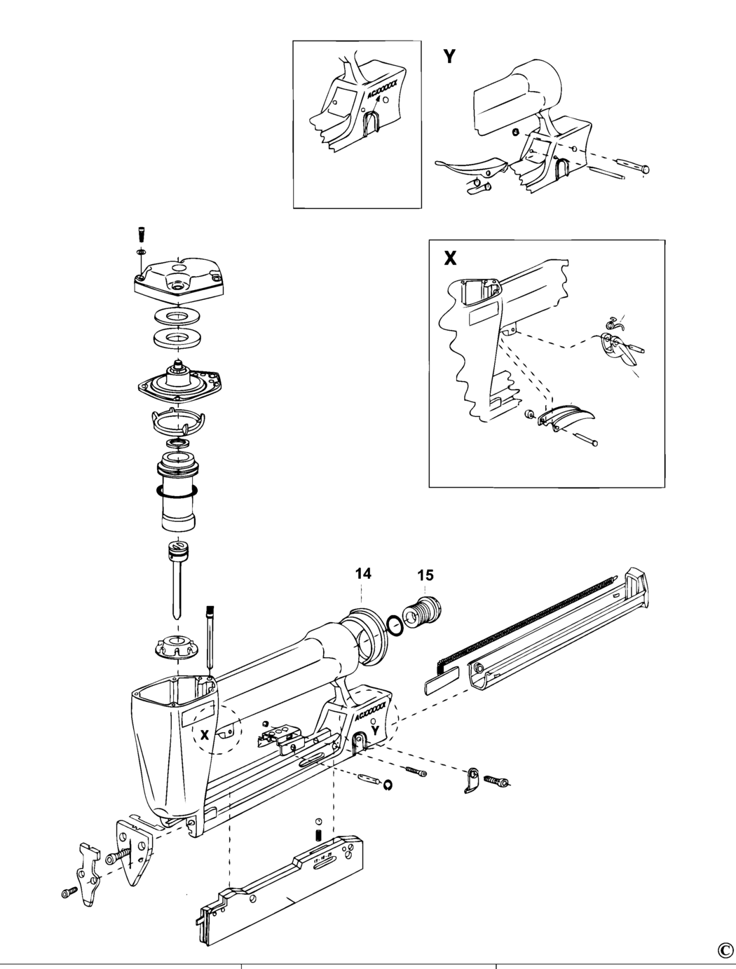 Bostitch CAPRI Type REV 0 Stapler Spare Parts