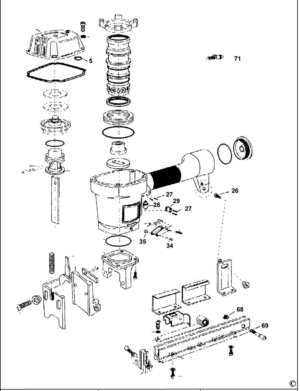 Bostitch EPAL SM Type REV 0 Nailer Spare Parts