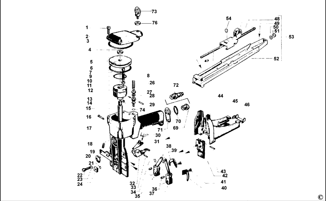 Bostitch AIR BOXER Type REV 0 Stapler Spare Parts