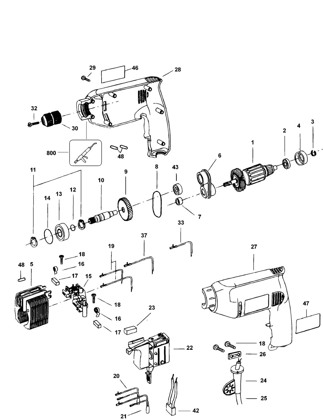 Elu BM10E Type 1 Drill Spare Parts