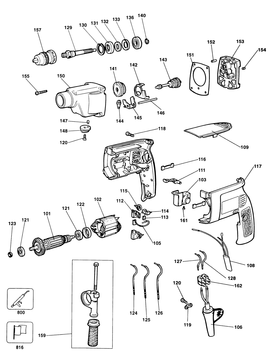 Elu BM20------A Type 1 Drill Spare Parts