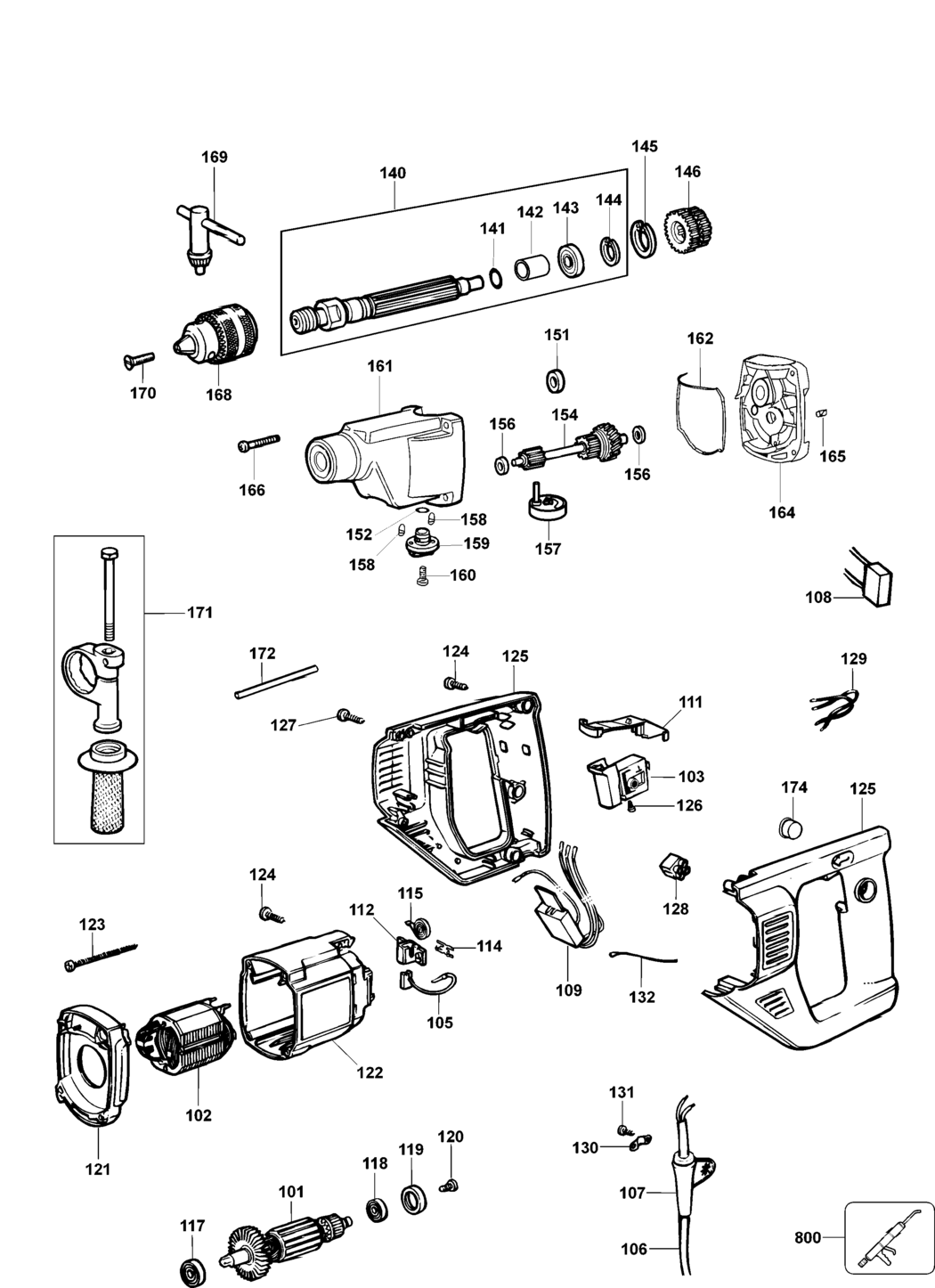 Elu BM33E Type 3 Drill Spare Parts