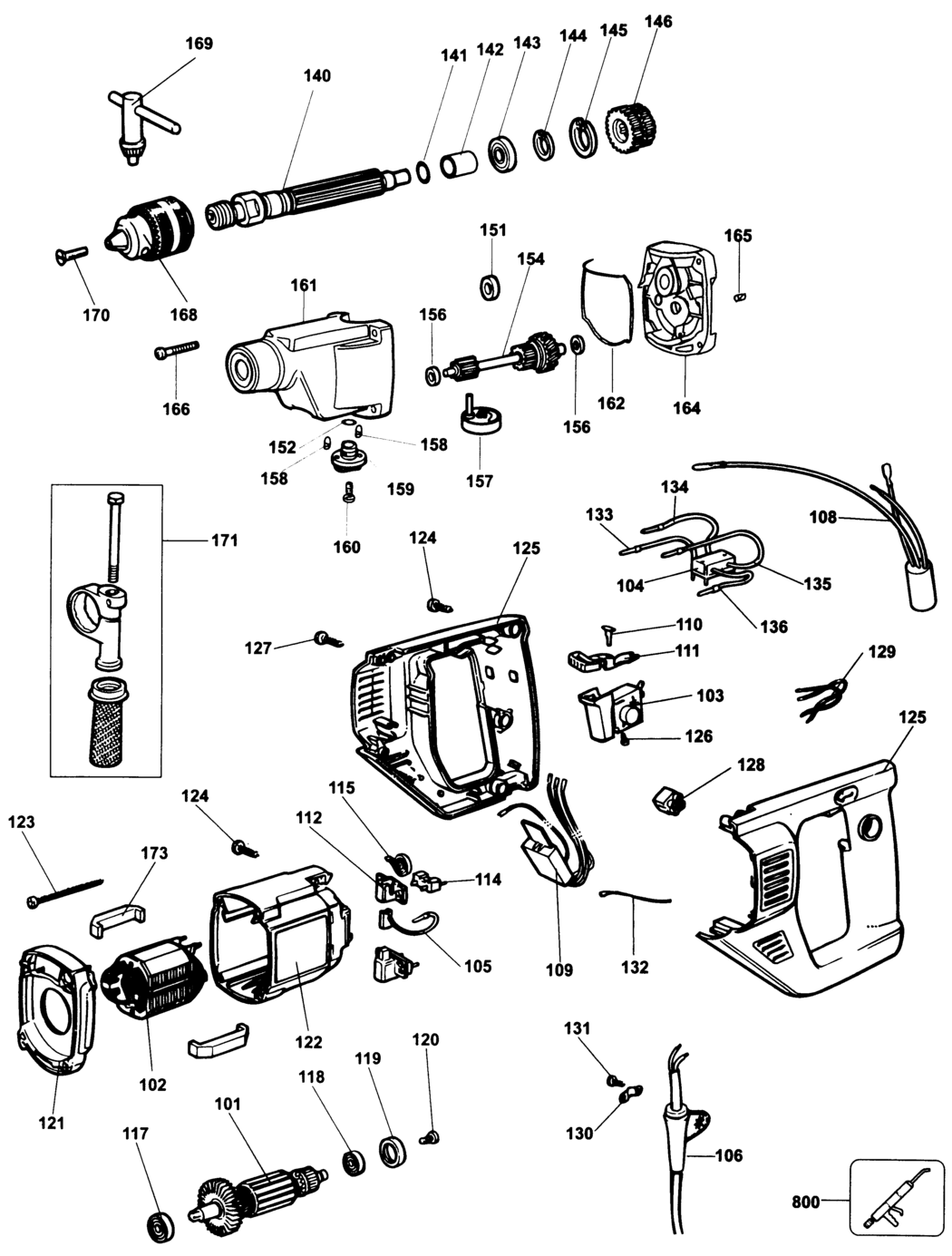 Elu BM43E Type 2 Drill Spare Parts