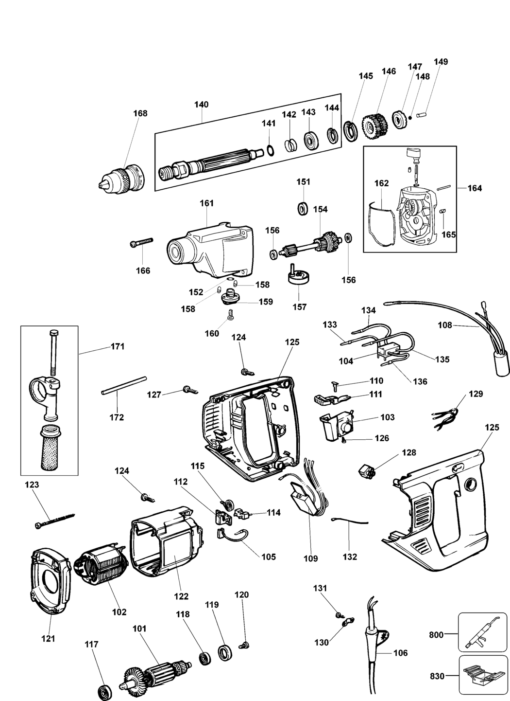 Elu SB41EL Type 2 Drill Spare Parts