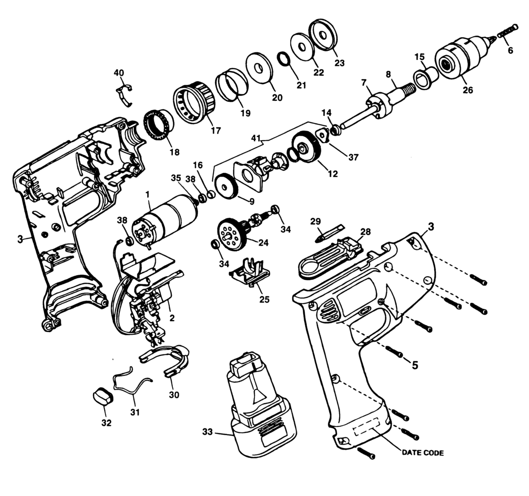 Elu MABS120 Type 1 Driver Versa Clutch Spare Parts