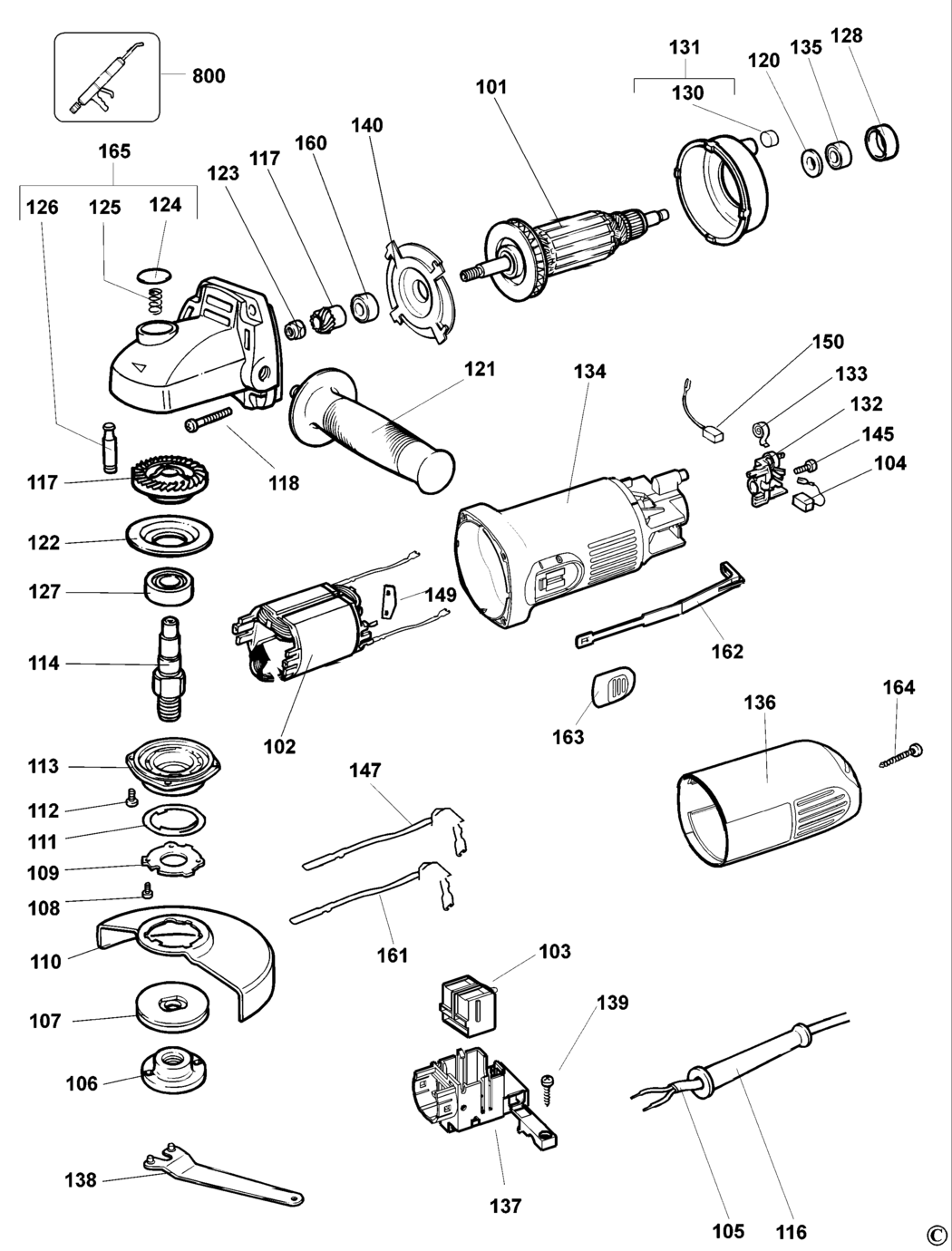 Elu WS26 Type 1 Angle Grinder Spare Parts