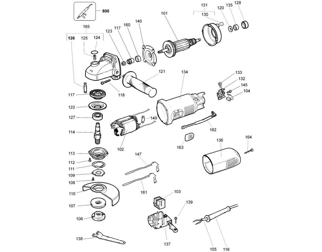 Elu WS31 Type 1 Angle Grinder Spare Parts