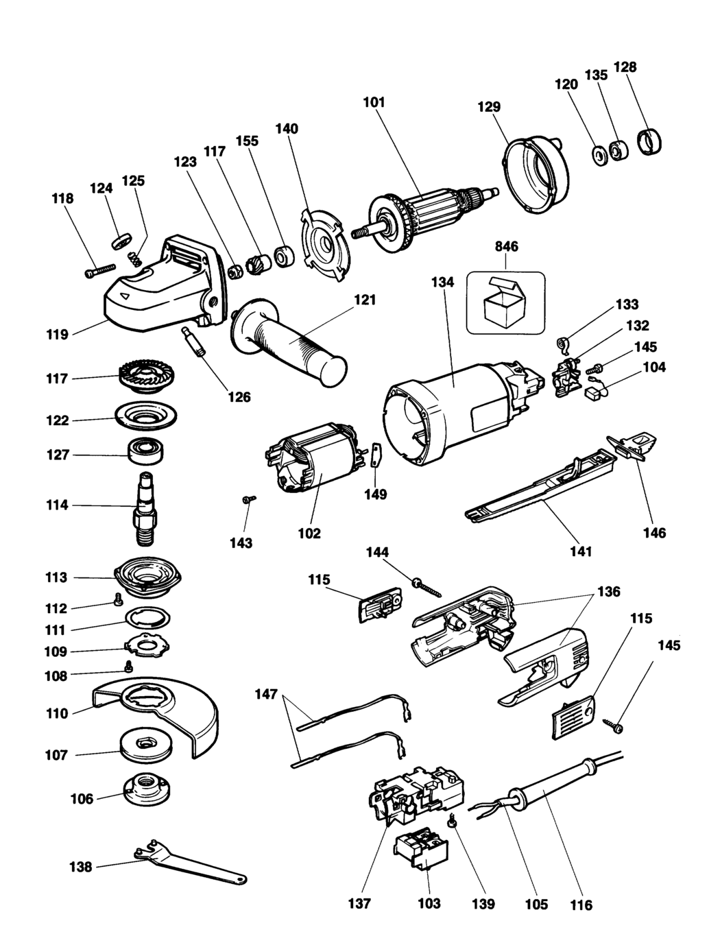 Elu WS41 Type 1 Angle Grinder Spare Parts