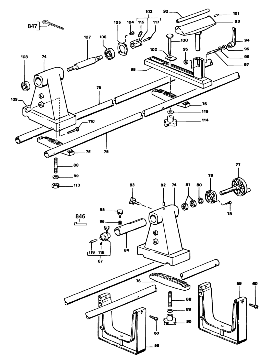 Elu DB180-----B Type 1 Lathe Spare Parts