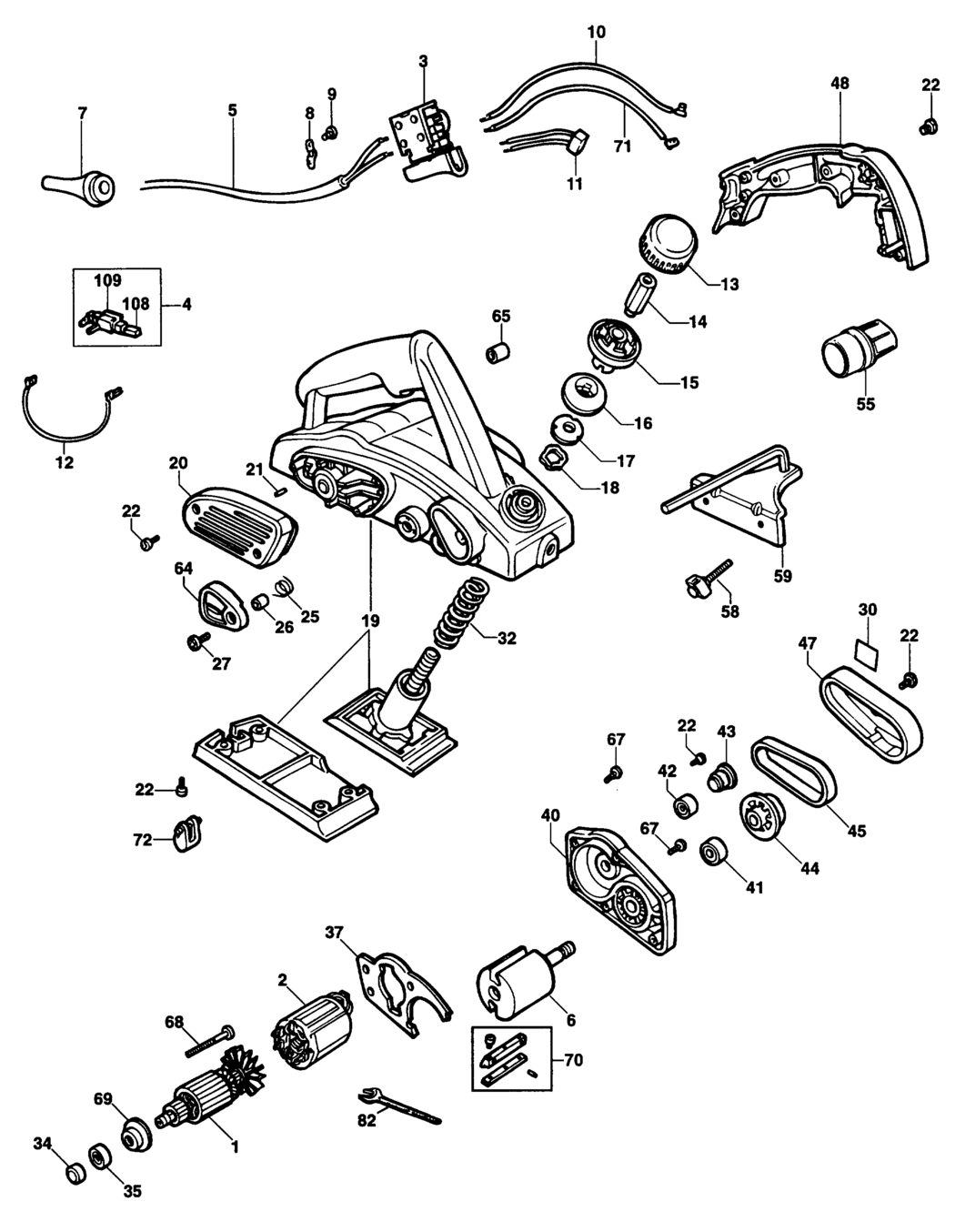 Elu HH15 Type 1 Planer Spare Parts