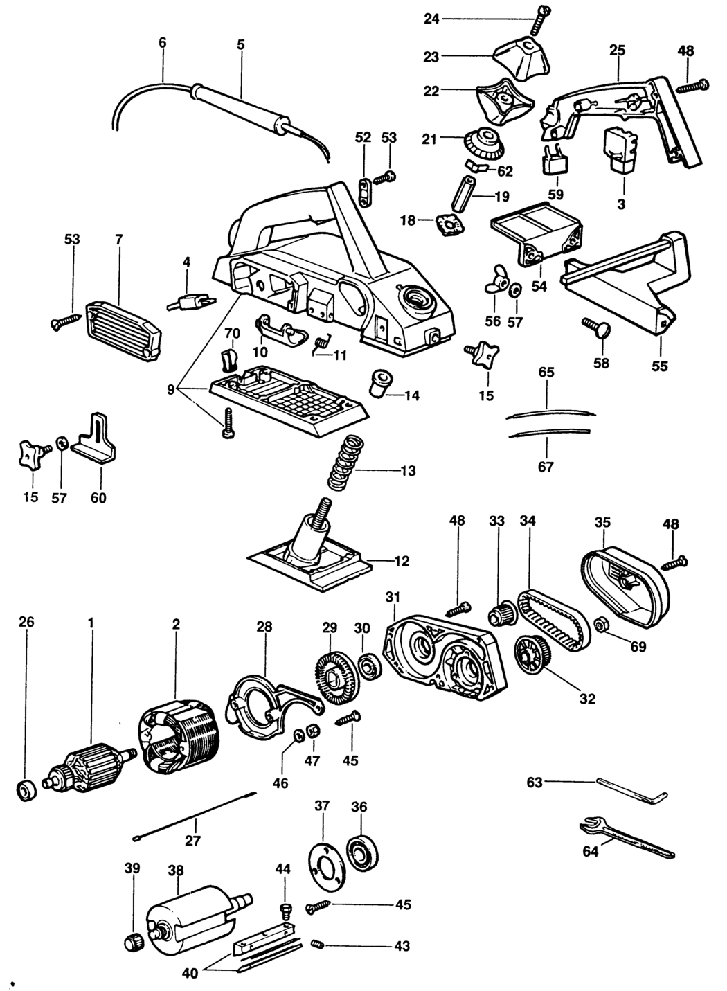 Elu MFF80 Type 4 Planer Spare Parts