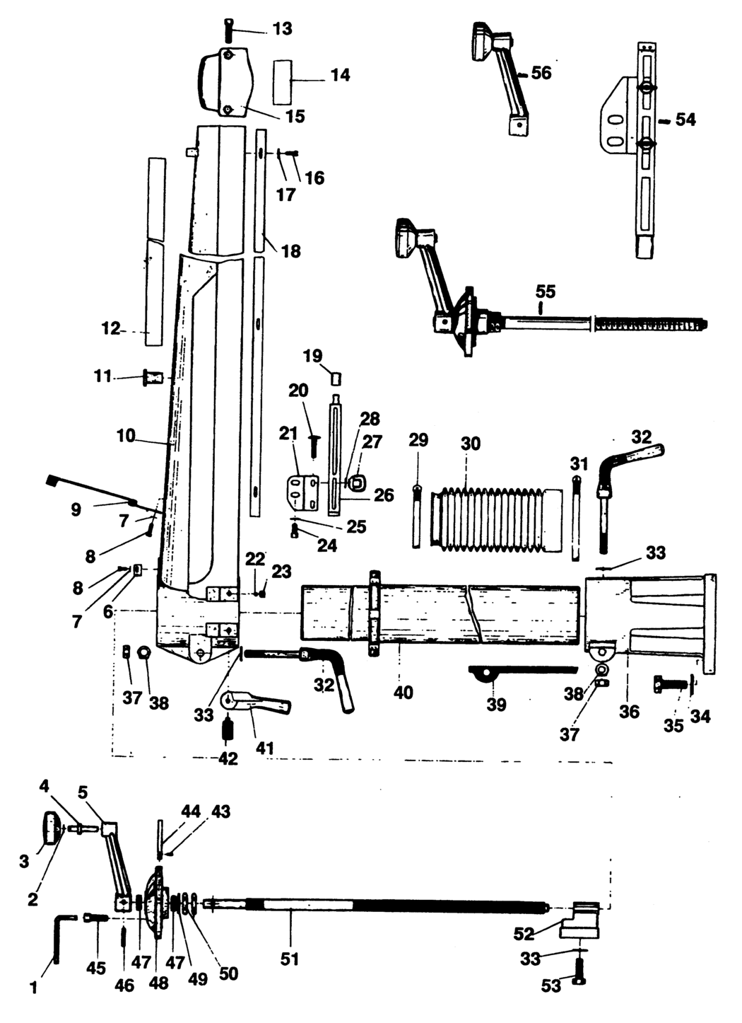 Elu RAS1603---A Type 1 Radial Arm Saw Spare Parts