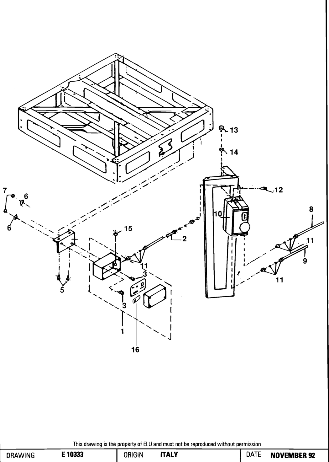 Elu RAS1603---D Type 1 Radial Arm Saw Spare Parts
