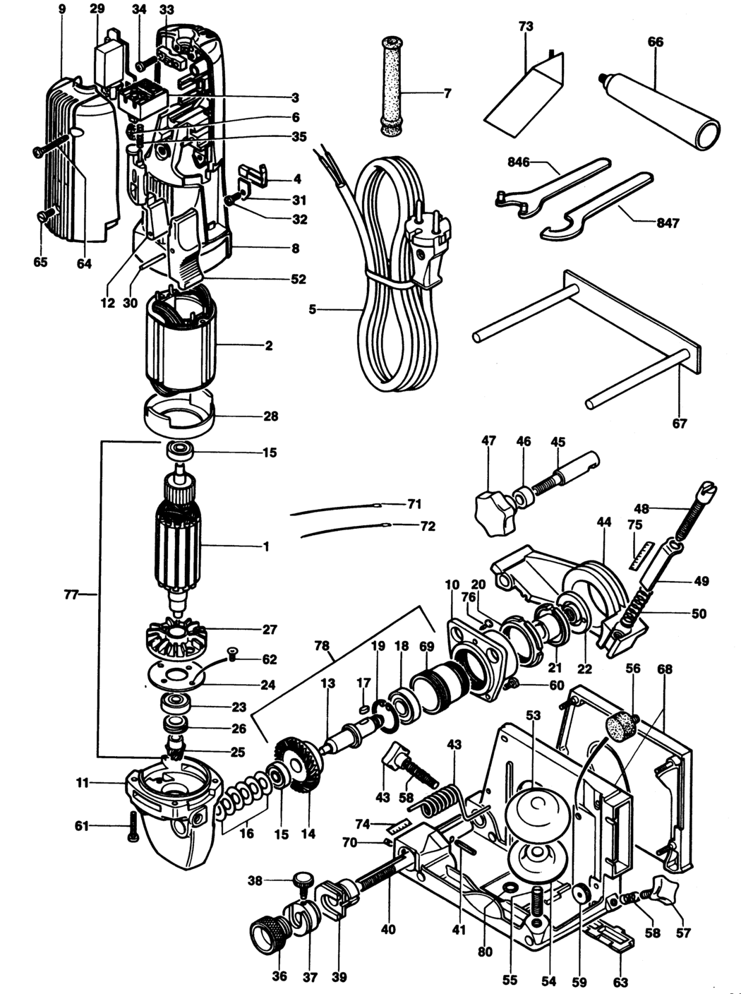 Elu DS140 Type 1 Jointer Groover Spare Parts