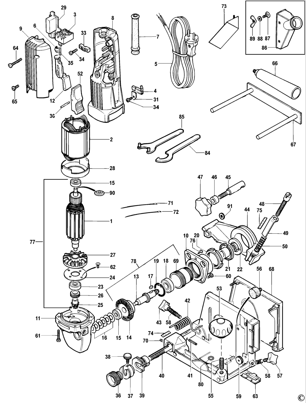 Elu DS140 Type 2 Jointer Groover Spare Parts