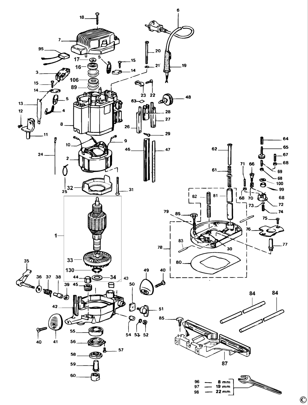 Elu MOF177 Type 1 Router Spare Parts