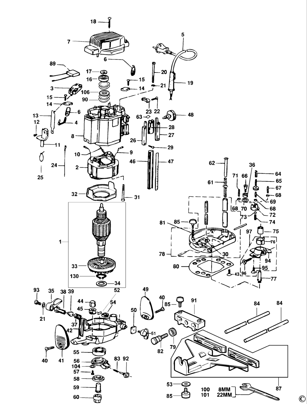 Elu MOF177 Type 2 Router Spare Parts