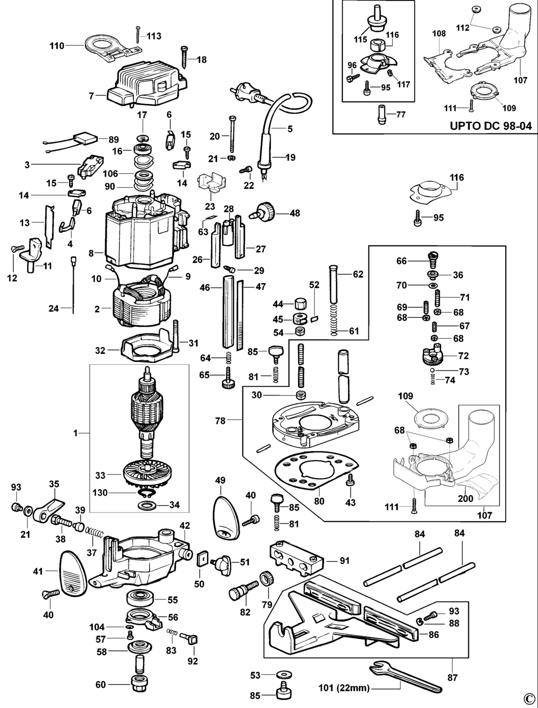 Elu MOF177 Type 4 Router Spare Parts