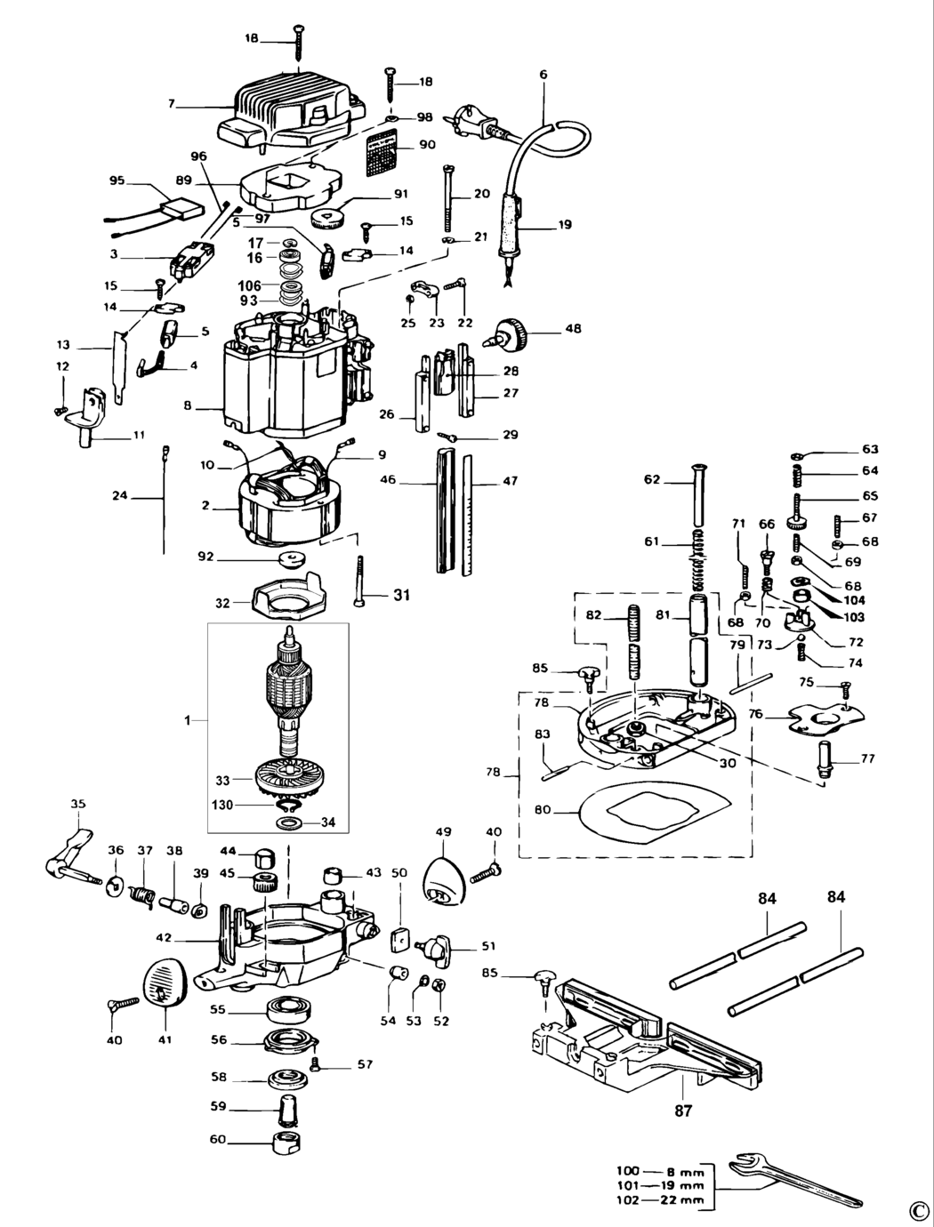 Elu MOF177E Type 1 Router Spare Parts