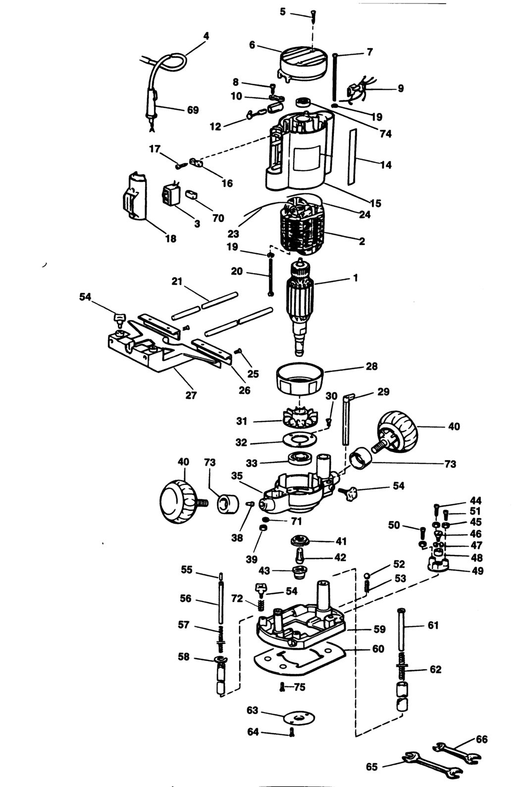 Elu MOF179 Type 1 Router Spare Parts