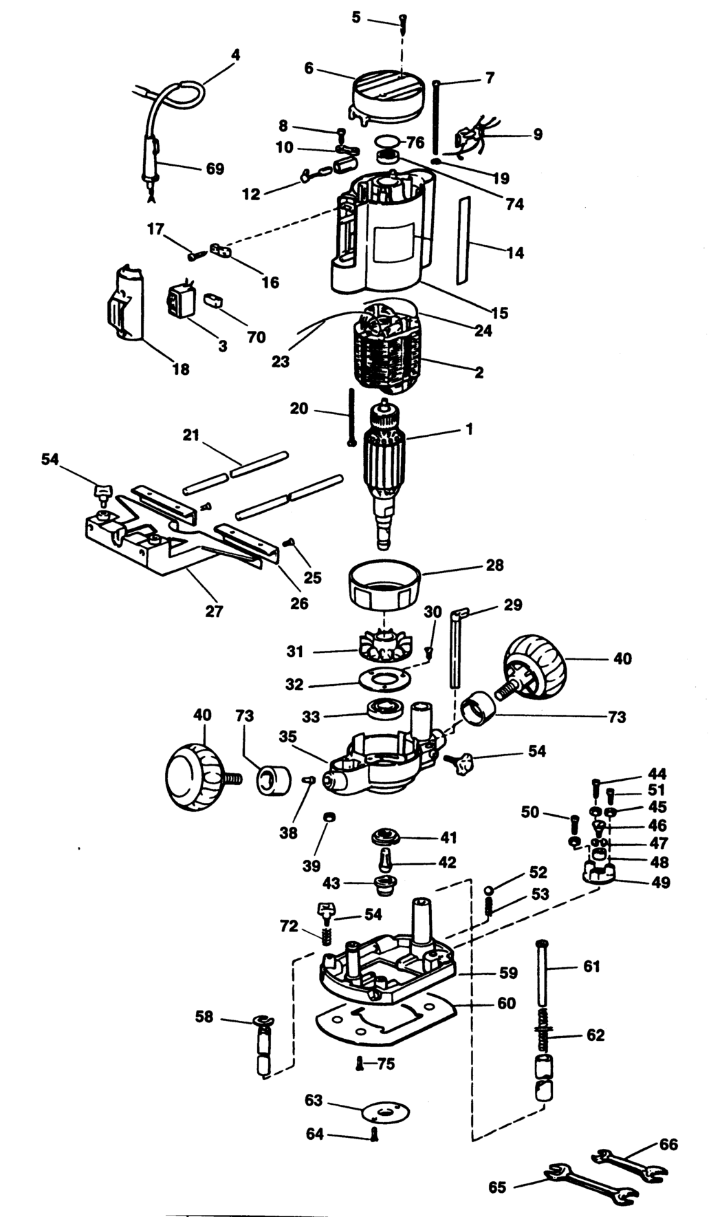 Elu MOF179 Type 2 Router Spare Parts