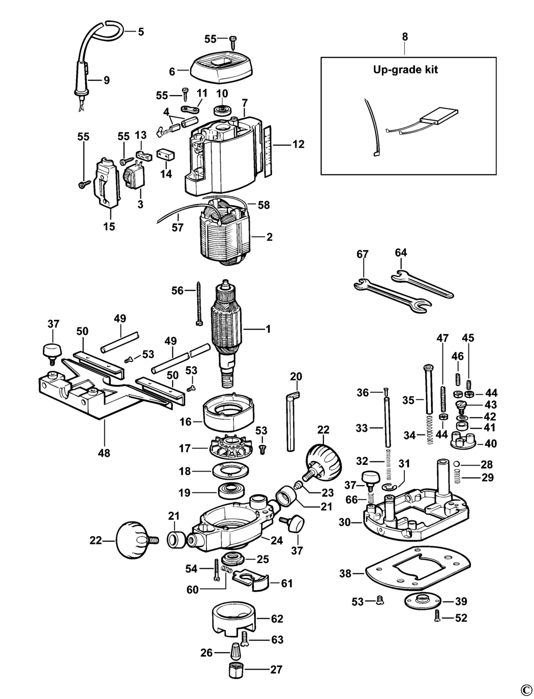 Elu MOF96 Type 2 Router Spare Parts