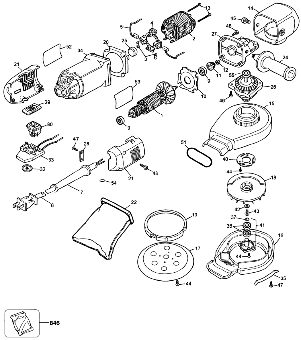 Elu ES56E Type 1 Sander Spare Parts