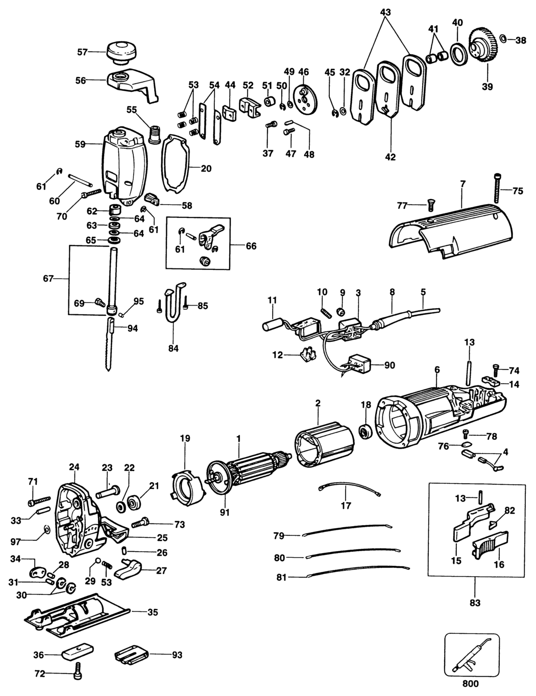 Elu ST142 Type 3 Jigsaw Spare Parts