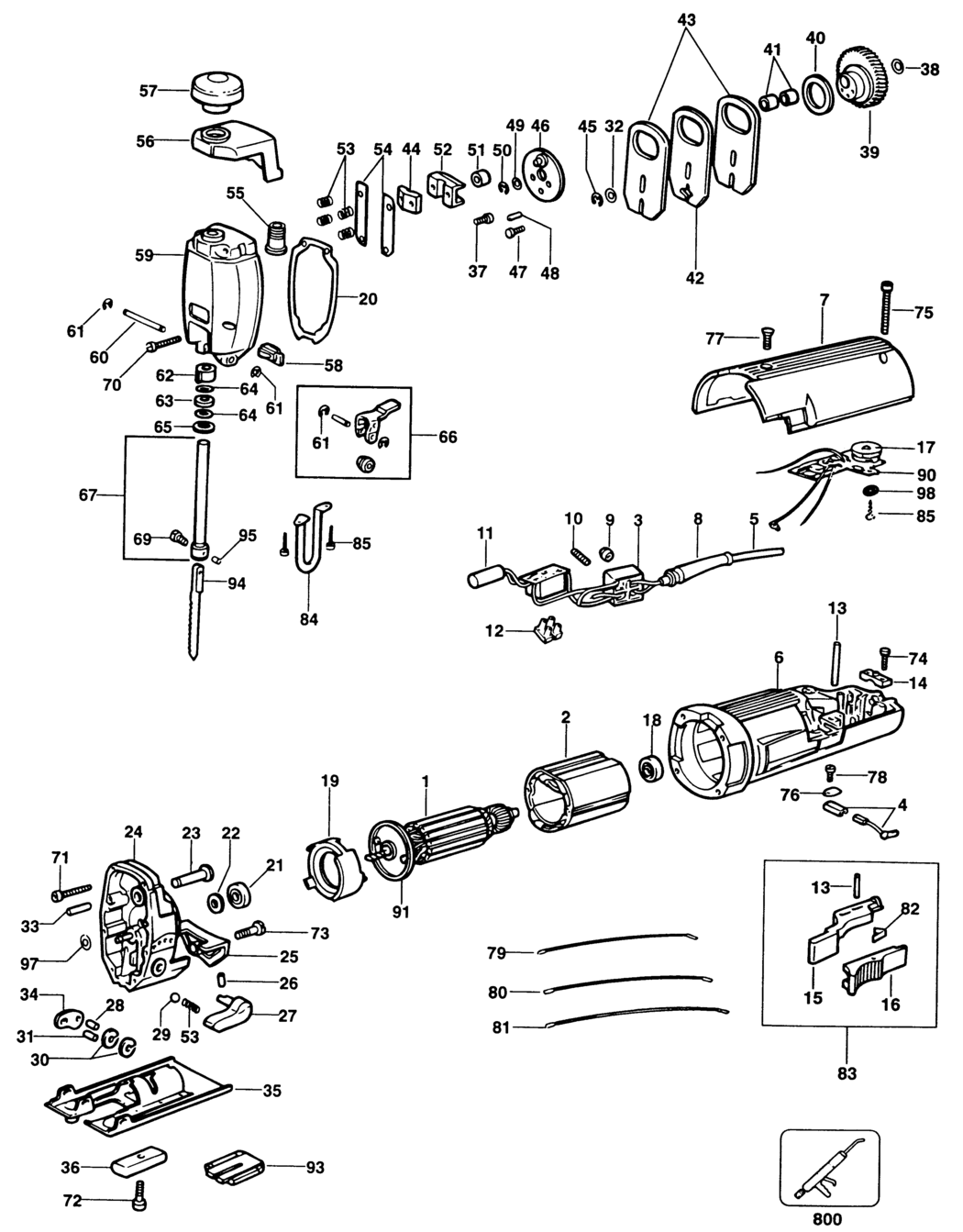 Elu ST142E Type 3 Jigsaw Spare Parts