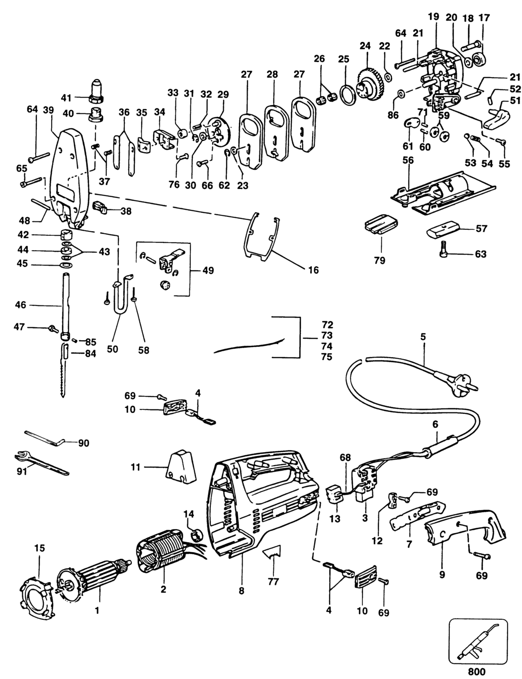 Elu ST152 Type 3 Jigsaw Spare Parts