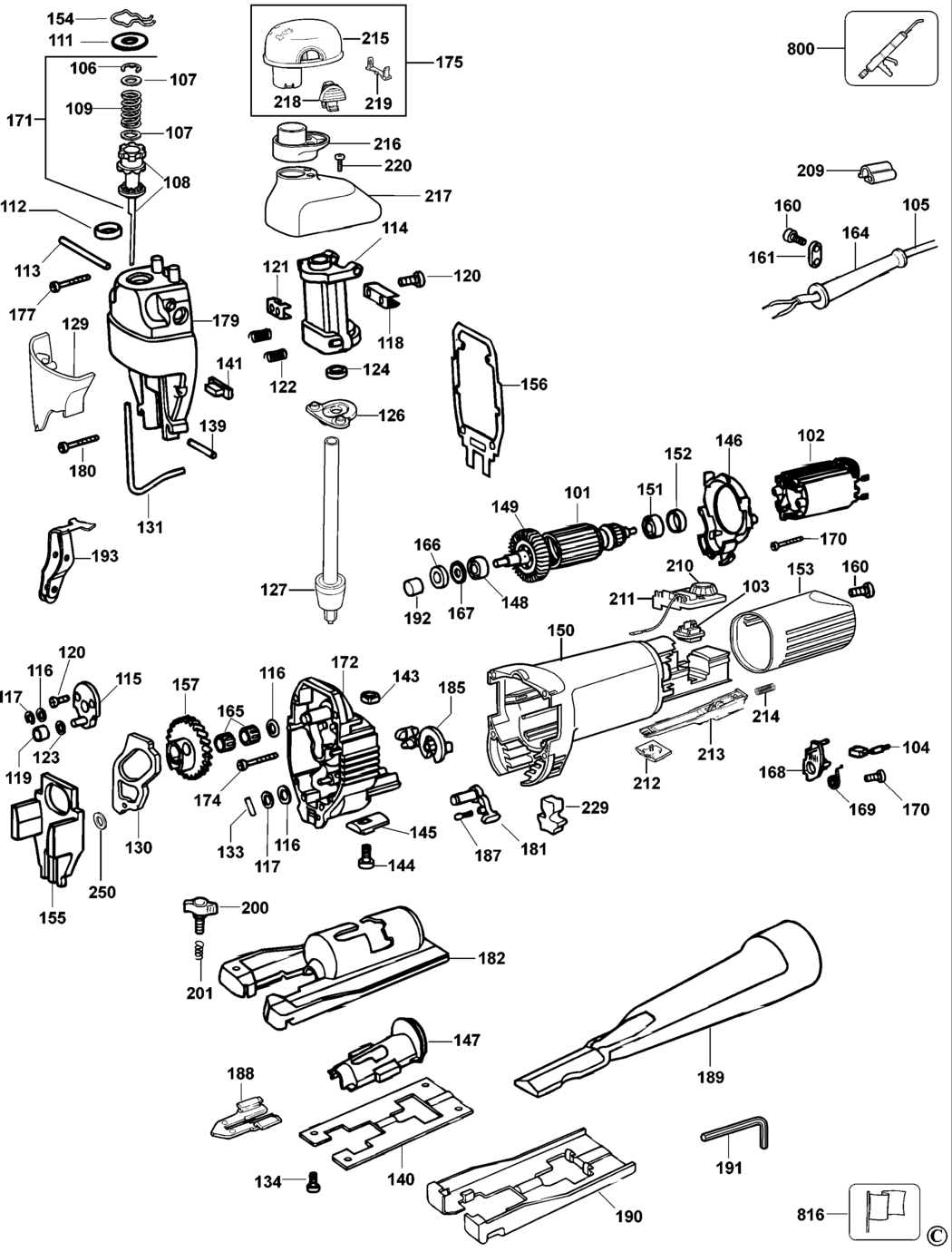 Elu ST74E Type 2 Jigsaw Spare Parts