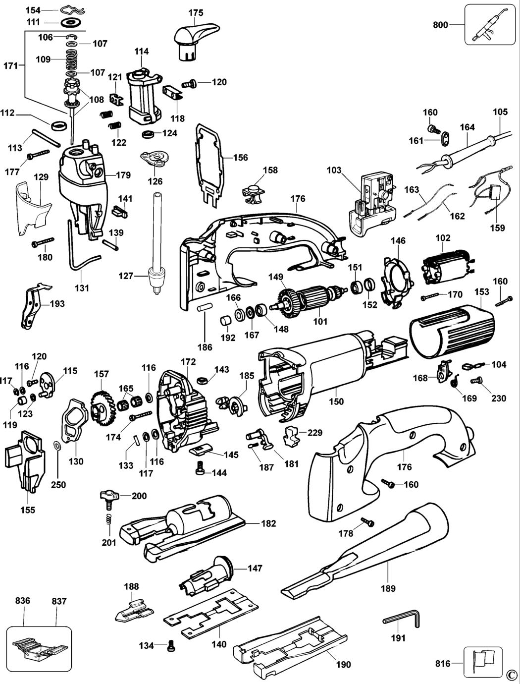 Elu ST84E Type 2 Jigsaw Spare Parts