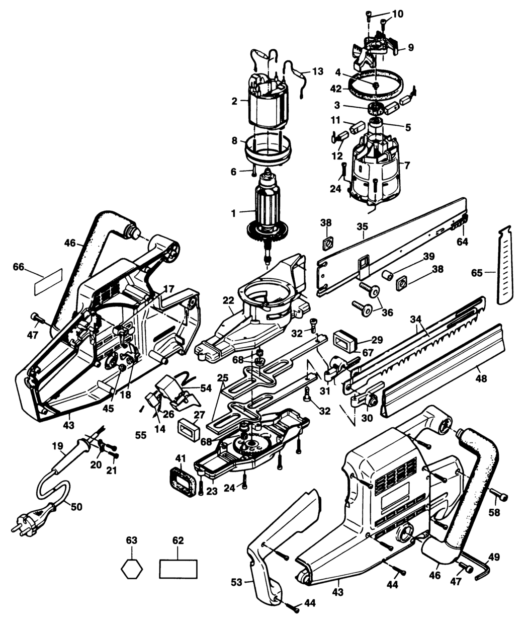 Elu MSU430P Type 4 Universal Saw Spare Parts