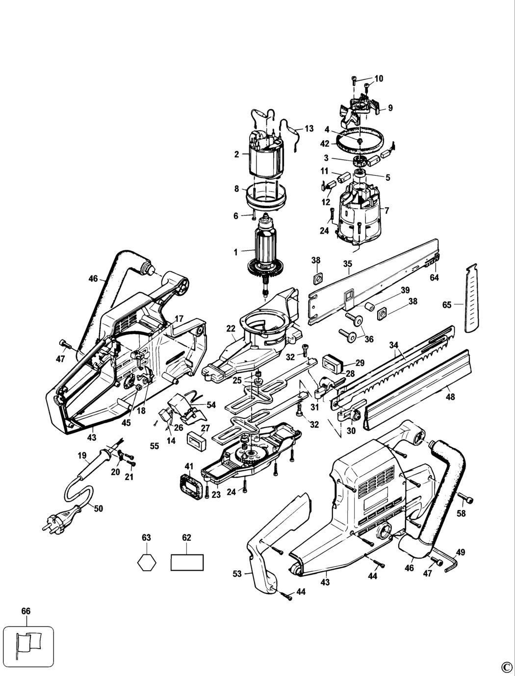 Elu MSU430Z Type 1 Universal Saw Spare Parts